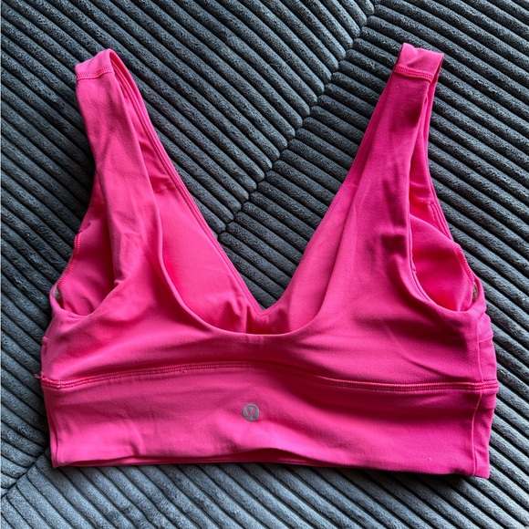 Lululemon Align V-Neck Bra. Size 8. Brand New, Worn Once. Color Glaze Pink. - Picture 2 of 2